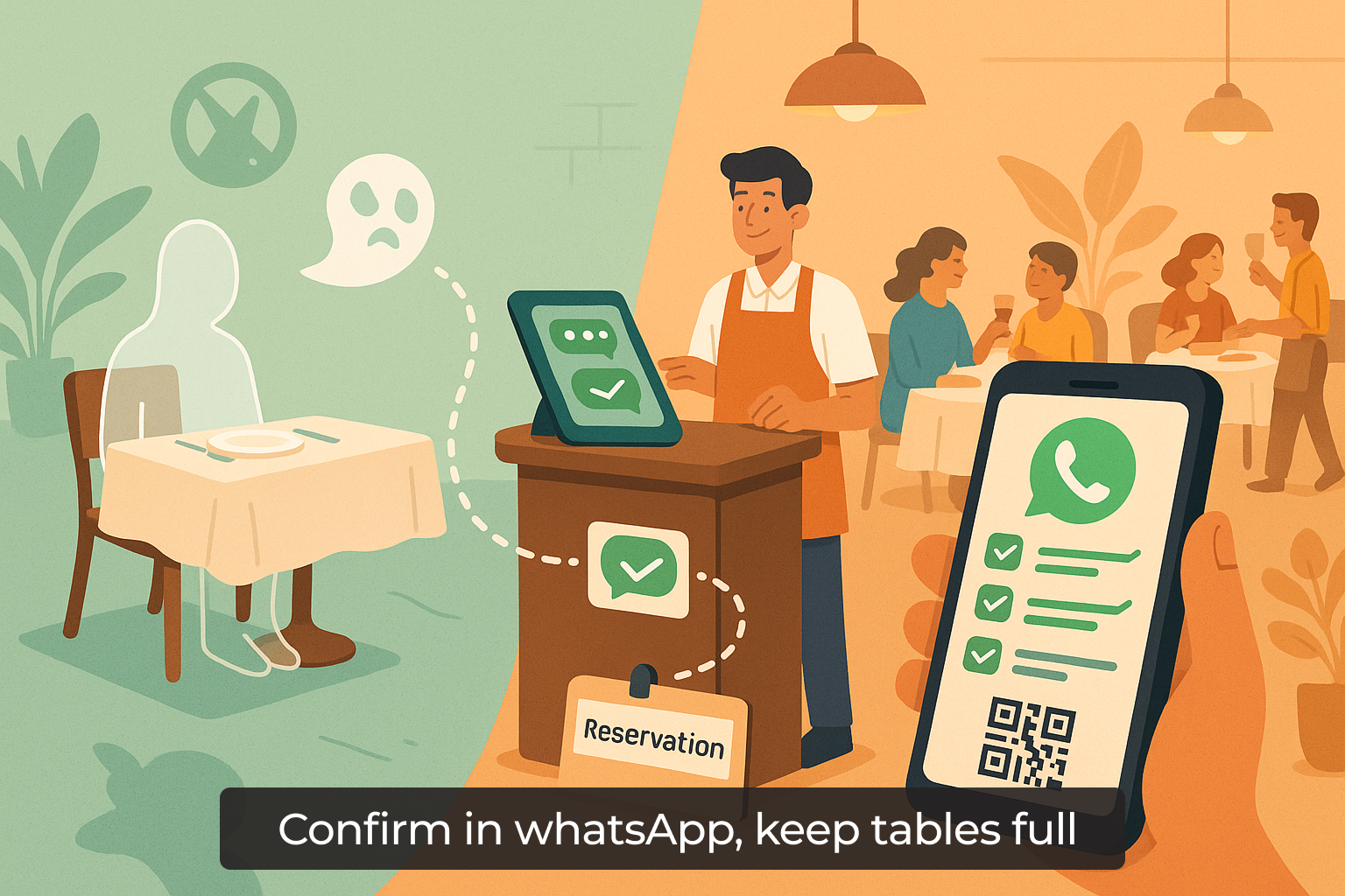 Restaurants & HORECA: Fewer No-Shows, More Filled Tables with AI (WhatsApp + Pre-Order)