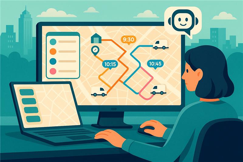 الخدمات اللوجستية والتسليم: كيلومترات أقل، التزام أعلى بالمواعيد، تحسين المسارات بالذكاء الاصطناعي